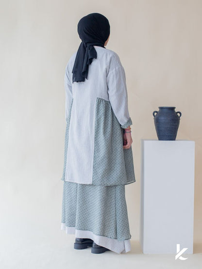 [Kaen.co x Padusi.co] HannaH Kurung Set Abu