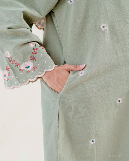 Laima Kurung in Verda | Raya 2026 Klasik Sulam