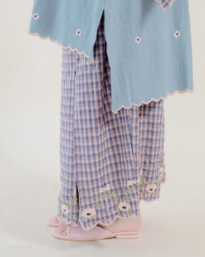 Laima Kurung in Slate | Raya 2026 Klasik Sulam