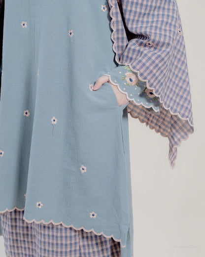 Laima Kurung in Slate | Raya 2026 Klasik Sulam