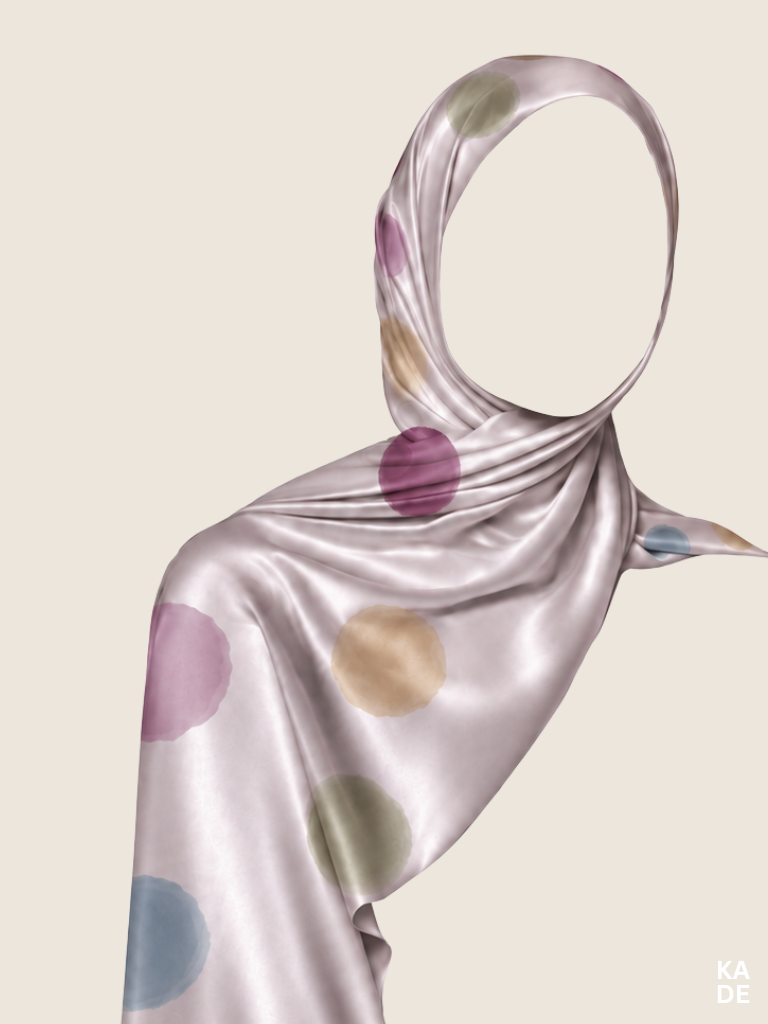 Satin Shawl in Polka